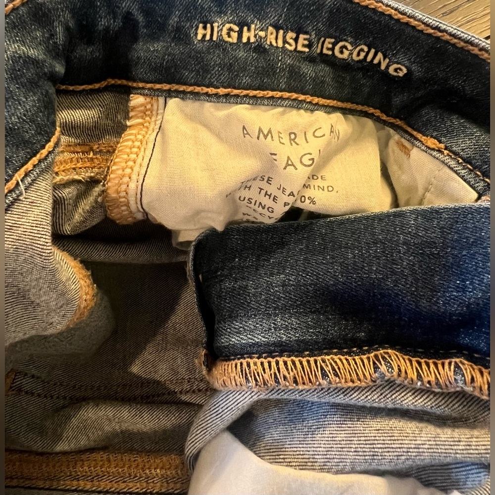 American Eagle Women’s High Rise Next Level Stretch Jeggings Size 8 Regular - Picture 10 of 11